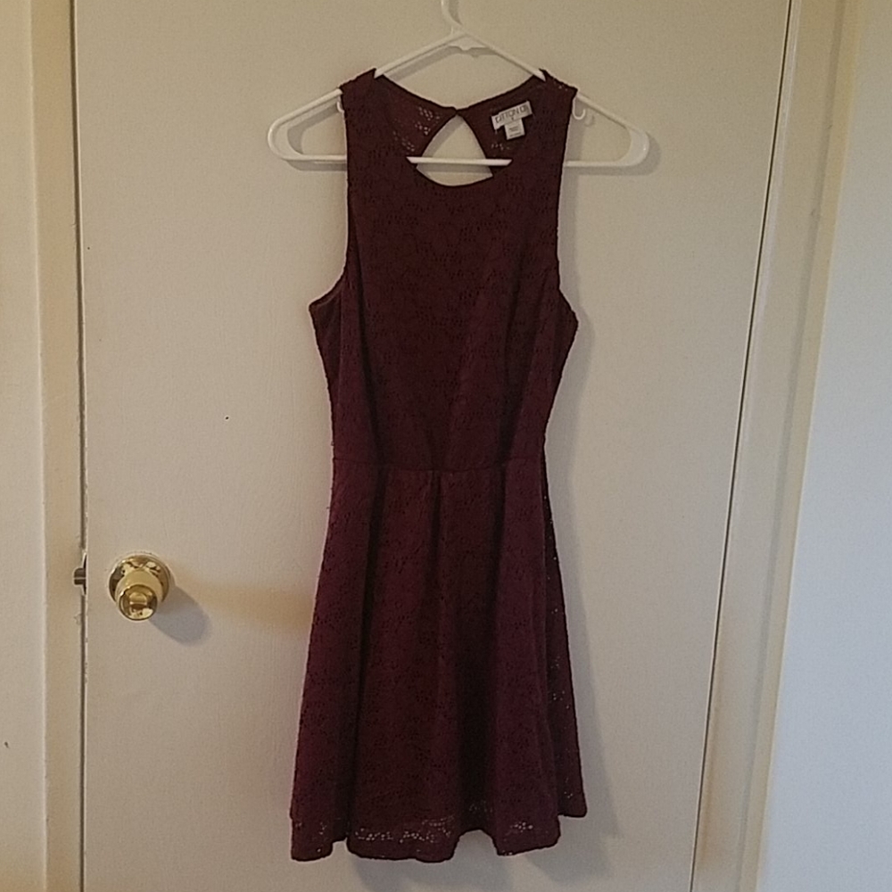 Maroon lace dress